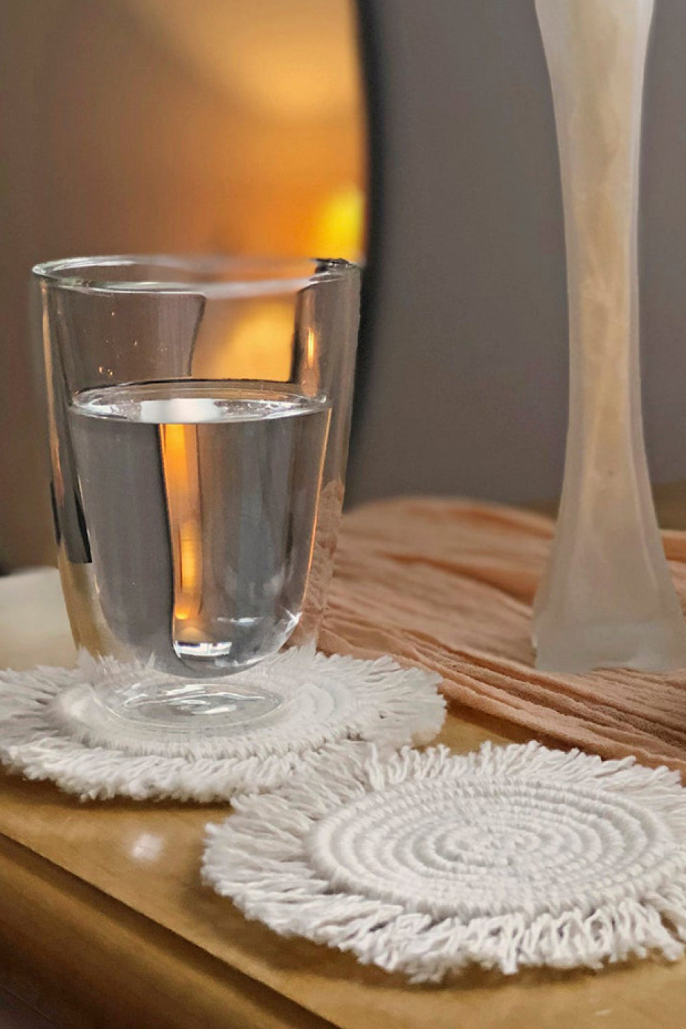 11.8" Macrame Round Cup Mat