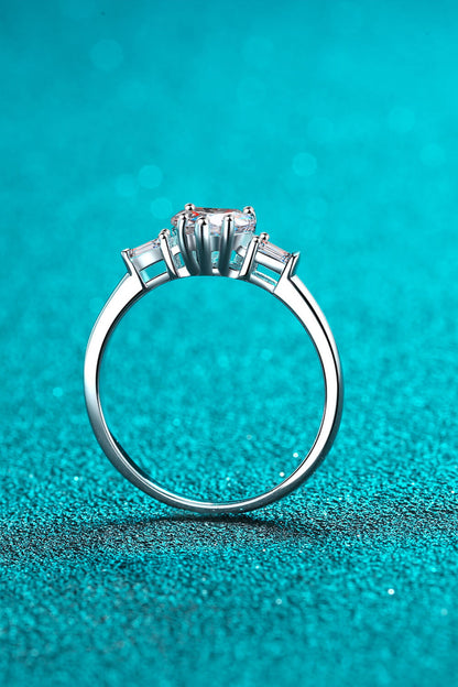 1.2 Carat Moissanite Heart Ring